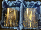 Pair of glass tumblers